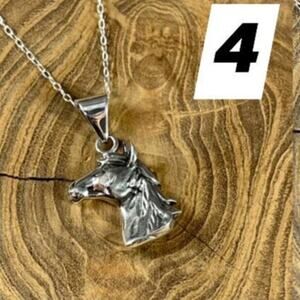 Sterling Silver Horse Head Western Layering Necklace
